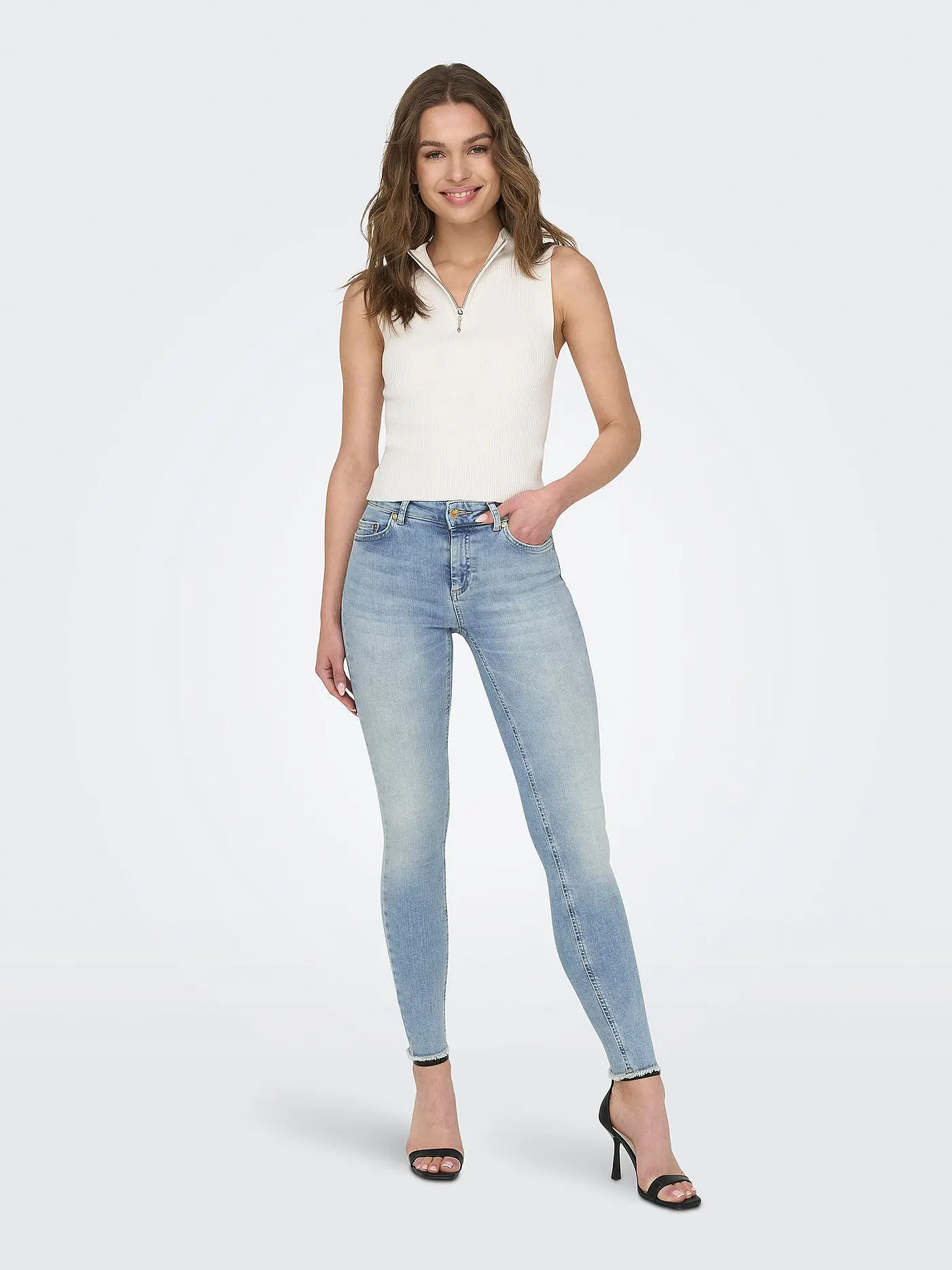 ONLY | Jeans Skinny Fit 7/8 ONLBLUSH | hellblau